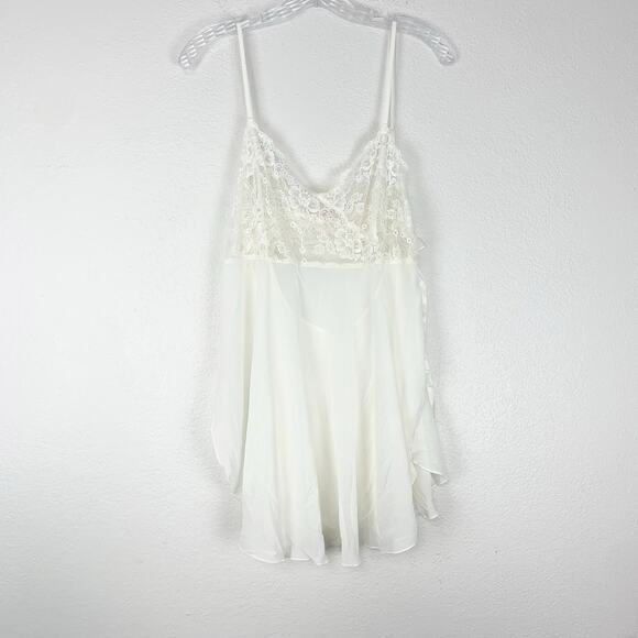 Vintage Victoria's Secret Babydoll Large Slip Lace Bows Angel Coquette Fairycore - Picture 1 of 9